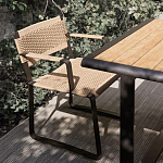 Дизайнерский стул с каркасом из металла с плетеными сиденьем и спинкой GREEN POINT Chair варинант исполнения - 11 | Loft Concept в Липецке