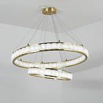 Люстра с 2-мя кольцами из натурального камня с регулируемыми плафонами Durability of Stone варинант исполнения - 4 | Loft Concept в Липецке