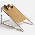 Дизайнерское кресло на металлическом каркасе с подставкой для ног Poltronova Mies Armchair варинант исполнения - 4 | Loft Concept в Липецке