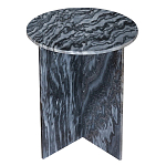 Столик кофейный с столешницей из черного мрамора Compact Black Marble Table варинант исполнения - 1 | Loft Concept в Липецке