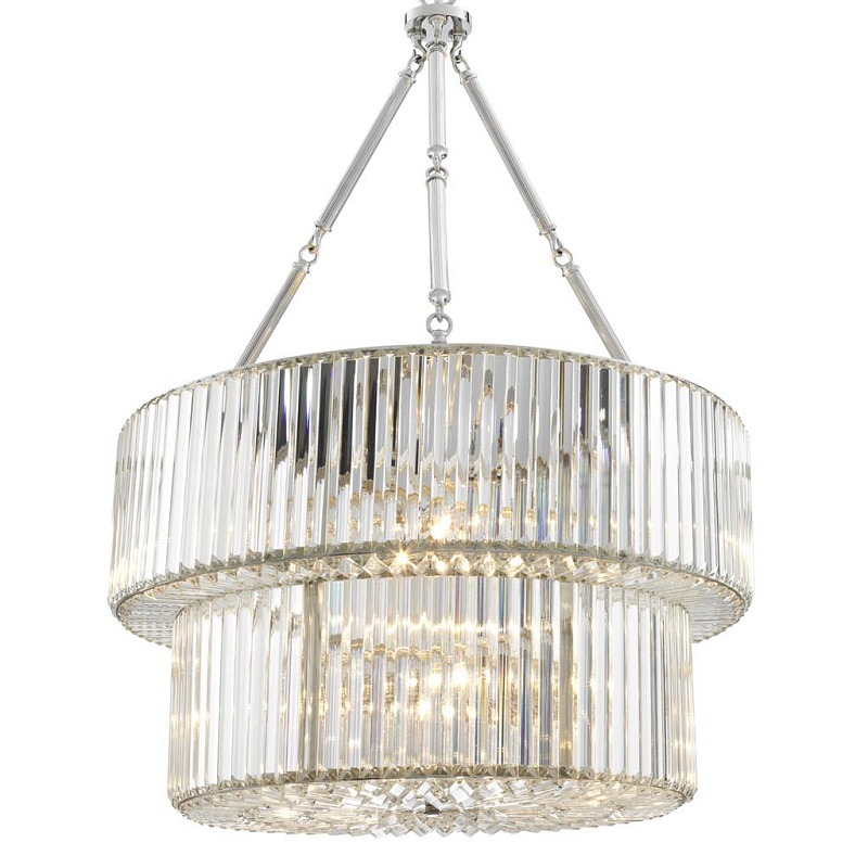 Люстра Chandelier Infinity Double Nickel Никель Прозрачный (Transparent) в Липецке | Loft Concept 