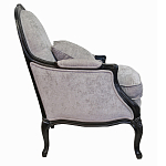 Кресло Ava Classical Armchair black and grey velour варинант исполнения - 1 | Loft Concept в Липецке