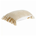 Чехол на подушку горчичного цвета с бахромой и объемным узором Ethnic mix варинант исполнения - 1 | Loft Concept в Липецке