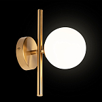 Бра с золотым основанием и белым плафоном в форме шара Bubble варинант исполнения - 2 | Loft Concept в Липецке