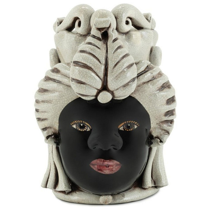 Ваза Vase Moro Lady Small Черный Бежевый Ваза Vase Moro Lady Small Черный Бежевый в Липецке | Loft Concept