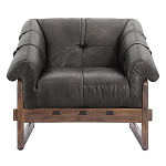 Кресло Duncan винтажная черная кожа варинант исполнения - 1 | Loft Concept в Липецке