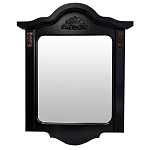 Зеркало черное настенное прямоугольное в стиле прованс Black Provence варинант исполнения - 1 | Loft Concept в Липецке