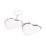 Зеркало брелок складное двухстороннее в форме сердца из натурального камня Лазурит Stone Mirrors варинант исполнения - 3 | Loft Concept в Липецке