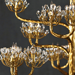 Люстра золотая в виде растения Golden Flower Glade варинант исполнения - 5 | Loft Concept в Липецке