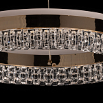 Люстра в виде кольца золотого цвета с прозрачными вставками Radiant Rail варинант исполнения - 8 | Loft Concept в Липецке