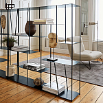 Книжный стеллаж из металла Menzie Square Metal Rack варинант исполнения - 3 | Loft Concept в Липецке