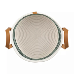 Корзина для хранения с ручками плетеная Interlacement Green  варинант исполнения - 1 | Loft Concept в Липецке