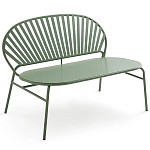 Зелёная скамья из стали Goodwin Metal Bench Green варинант исполнения - 1 | Loft Concept в Липецке