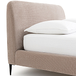 Кровать с обивкой велюр Hazel Velour Beige Bed варинант исполнения - 5 | Loft Concept в Липецке