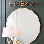 Золотое настенное зеркало Yvon Mirror варинант исполнения - 1 | Loft Concept в Липецке