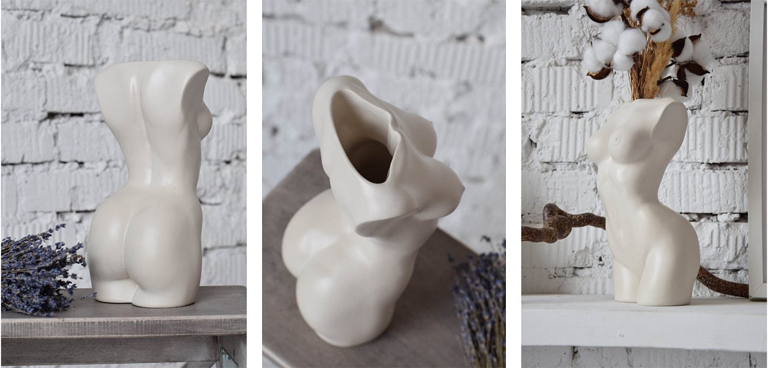 Ваза Vase Female Torso white Ваза Vase Female Torso white - Loft-Concept в Липецке