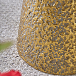 Журнальный столик с конусообразной основой и текстурной поверхностью золотого цвет Ethnic Metal варинант исполнения - 4 | Loft Concept в Липецке