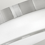 Потолочный светильник для ванных комнат цвета никель с плафоном из опалового стекла и декоративными держателями Hinkley варинант исполнения - 3 | Loft Concept в Липецке