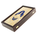 Нарды настольные из натурального камня лазурит и долерит Backgammon from Stone варинант исполнения - 13 | Loft Concept в Липецке