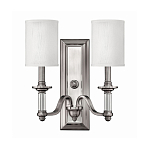 Бра с 2-мя белыми текстильными абажурами Hinkley варинант исполнения - 1 | Loft Concept в Липецке