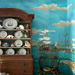 Обои ручная роспись Nantucket Crossing Brandt colourway on scenic paper варинант исполнения - 1 | Loft Concept в Липецке