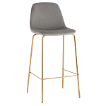 Барный стул на золотистых ножках VENDRAMIN Grey варинант исполнения - 1 | Loft Concept в Липецке
