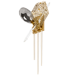 Бра с 2-мя плафонами из стекла и металла и вертикальными подвесками Gilded Mirage  варинант исполнения - 5 | Loft Concept в Липецке