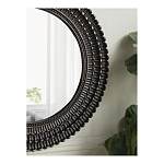 Зеркало круглое с текстурированным дизайном рамы Helios варинант исполнения - 6 | Loft Concept в Липецке