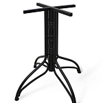 Стол обеденный с круглой столешницей из керамики на четырех черных ножках Sand Ceramics варинант исполнения - 5 | Loft Concept в Липецке