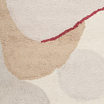 Ковер из хлопка с абстрактным принтом бежевого цвета Elysian Flow Blush варинант исполнения - 4 | Loft Concept в Липецке