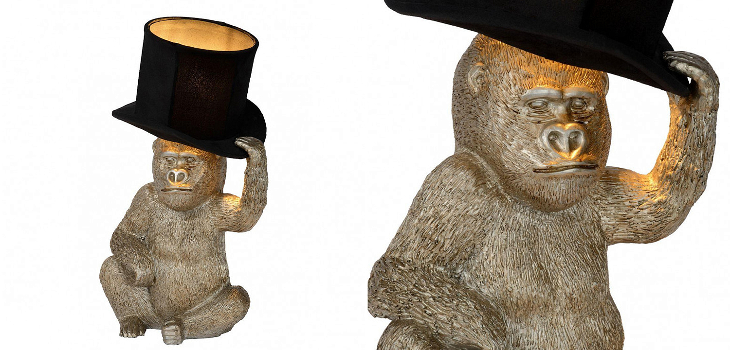 Настольная лампа с Обезьяной Funny Gorilla with a hat Настольная лампа с Обезьяной Funny Gorilla with a hat - Loft-Concept в Липецке