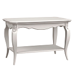 Стол журнальный белый из массива бука с полкой в стиле прованс White Provence варинант исполнения - 1 | Loft Concept в Липецке