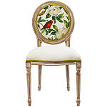 Стул бежевый из натурального бука с изображением птица в саду Blooming Birds варинант исполнения - 1 | Loft Concept в Липецке