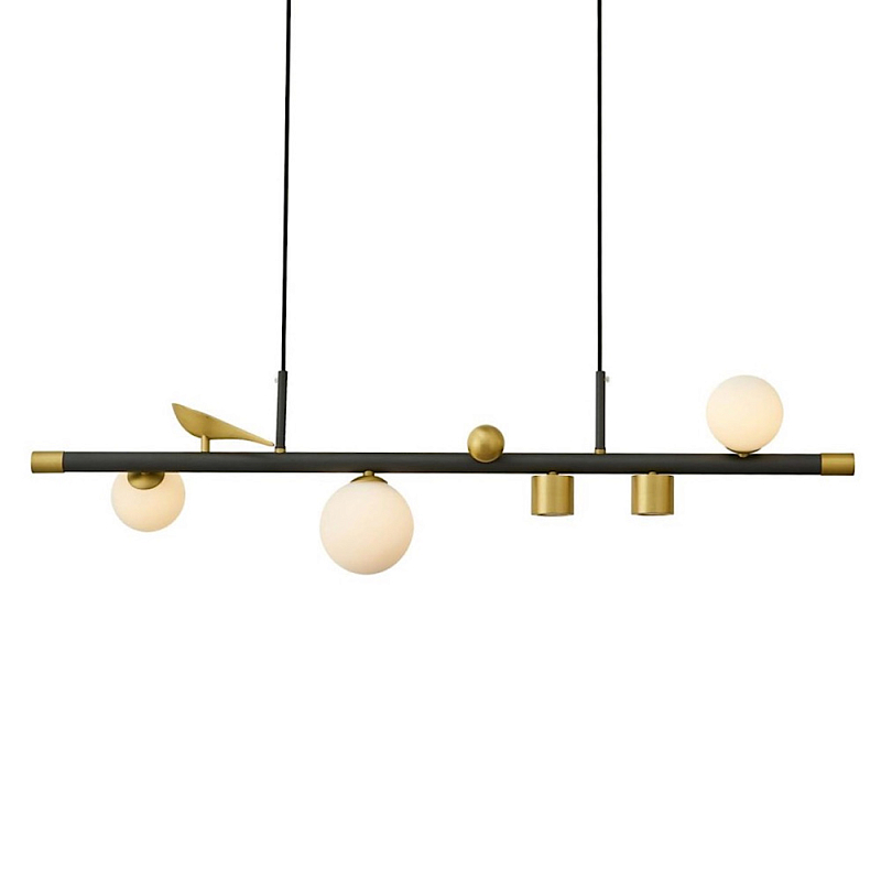 Подвесной светильник Black NOMI Черный матовый матовое золото Белый в Липецке | Loft Concept 