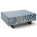 Кофейный стол Kenya Coffee Table Bone Inlay ZEBRA blue варинант исполнения - 4 | Loft Concept в Липецке