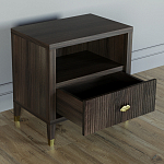 Прикроватная тумбочка с полкой Elsa Dreams Walnut  варинант исполнения - 2 | Loft Concept в Липецке