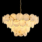 Люстра подвесная четырехъярусная с подвесками в форме дисков Cryptocrystalline Stone варинант исполнения - 2 | Loft Concept в Липецке