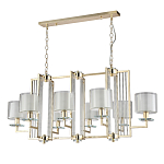 Люстра прямоугольной формы с 8-ю цилиндрическими плафонами из стекла Laurent варинант исполнения - 5 | Loft Concept в Липецке