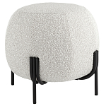 Пуф в ткани букле молочного цвета Pikelet варинант исполнения - 1 | Loft Concept в Липецке