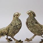 Статуэтка бронзовая пара Фазаны золотые Bronze Birds варинант исполнения - 3 | Loft Concept в Липецке