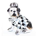 Статуэтка собака в клетчатой куртке Fashionable Dogs Cell варинант исполнения - 1 | Loft Concept в Липецке