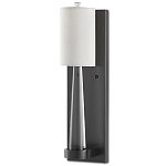 Бра на прозрачном штативе с тканевым абажуром в форме цилиндра Conciseness варинант исполнения - 3 | Loft Concept в Липецке