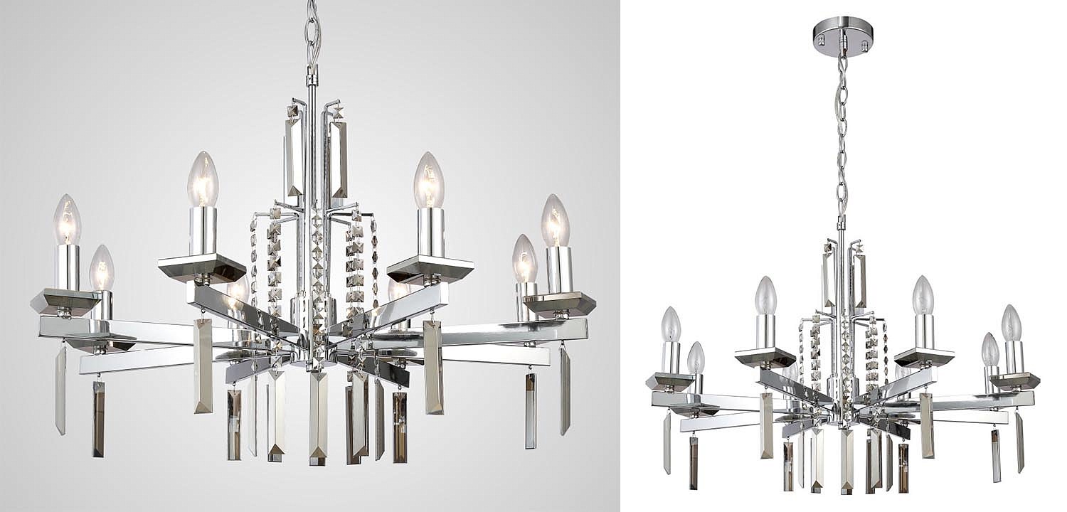 Люстра Vivien Crystal Chrome Chandelier 8 Люстра Vivien Crystal Chrome Chandelier 8 - Loft-Concept в Липецке