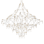 Люстра с тонким металлическим каркасом цвета хром Quasar варинант исполнения - 2 | Loft Concept в Липецке