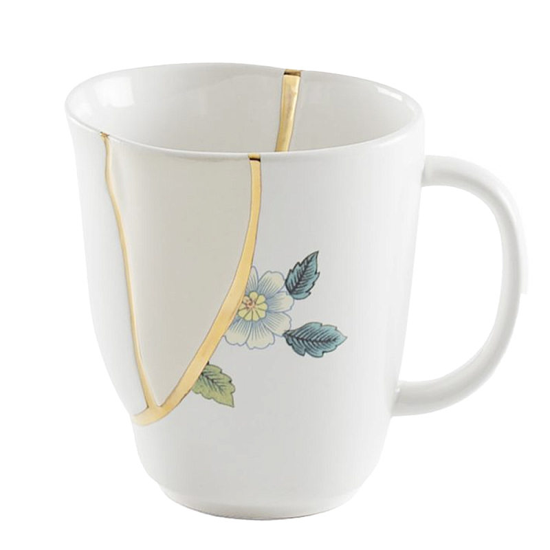 Кружка Seletti Kintsugi Белый Золотой Кружка Seletti Kintsugi Белый Золотой в Липецке | Loft Concept