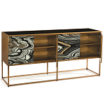 Дизайнерский комод с 4-мя дверцами в черно-золотых тонах Calista варинант исполнения - 2 | Loft Concept в Липецке