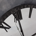 Часы настенные зеркальные с чёрным металлическим циферблатом Mirror Tower Clock варинант исполнения - 2 | Loft Concept в Липецке