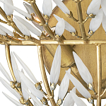 Бра золотого цвета с белыми стеклянными лепестками Hanging Flowers варинант исполнения - 1 | Loft Concept в Липецке