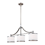 Люстра линейная с 3-мя белыми цилиндрическими плафонами Feiss варинант исполнения - 2 | Loft Concept в Липецке