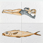 Плитка с узором Рыба Русалка варинант исполнения - 1 | Loft Concept в Липецке